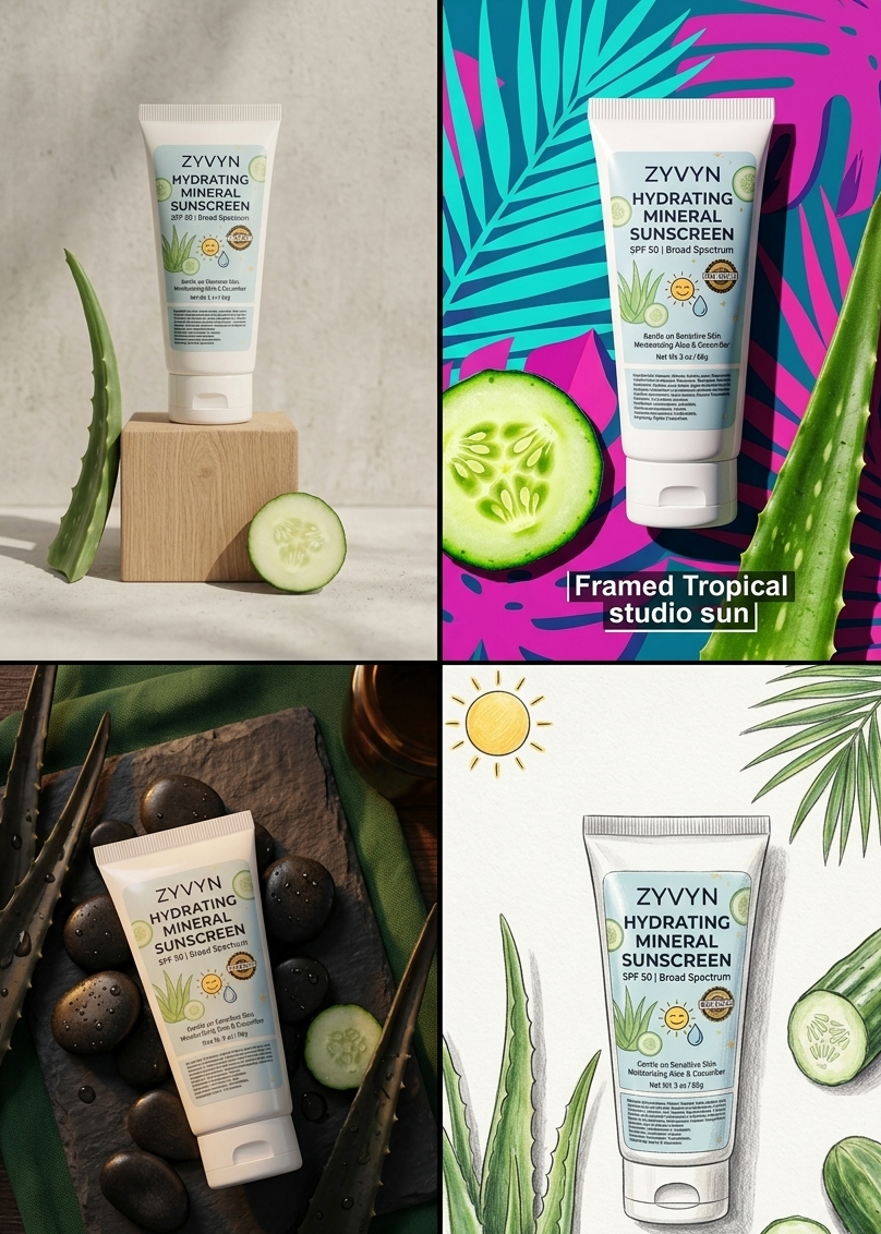 ZYVYN Hydrating Mineral Sunscreen SPF 50 – Broad Spectrum Protection ☀️