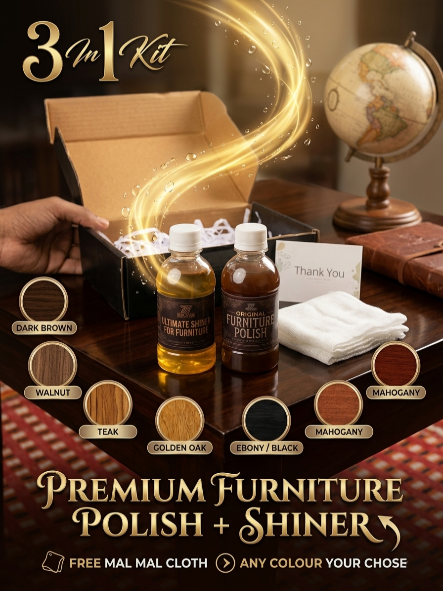 3-in-1 Premium Furniture Polish & Shiner Kit