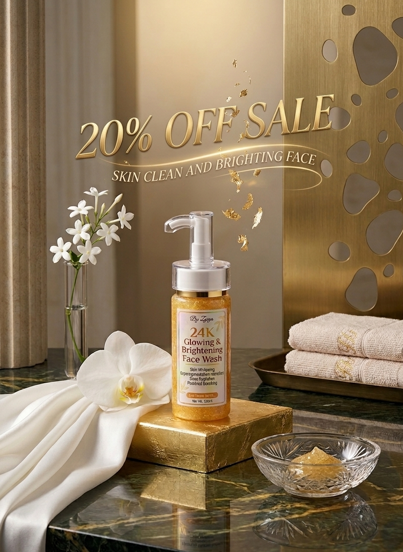 ZYVYN 24K Gold Glowing & Brightening Face Wash – 120ml ✨