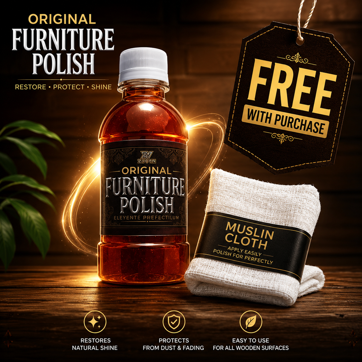 Premium Furniture Polish – With All Free Accessories